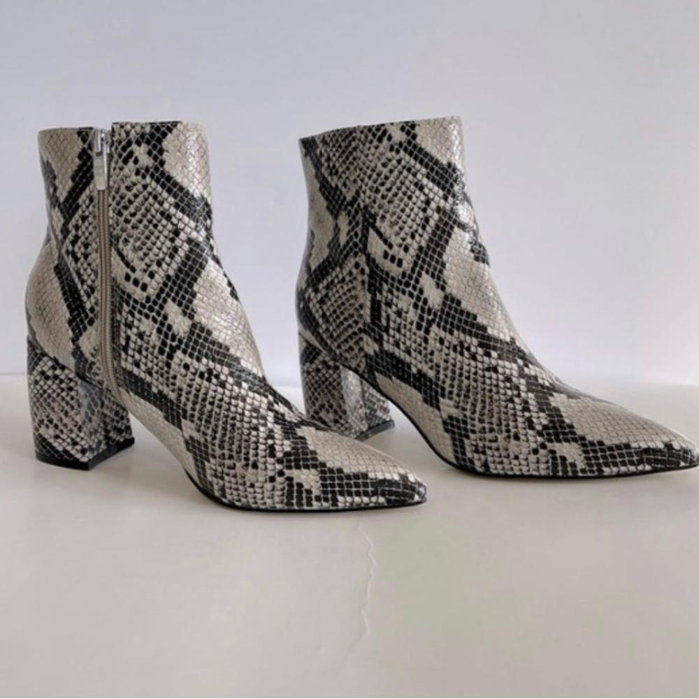 Marc Fisher Snakeskin Booties Boots